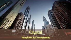  Presentation with zayed - Amazing PPT theme having sheikh zayed road in sunset backdrop and a tawny brown colored foreground