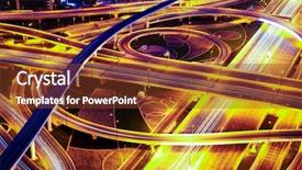  Presentation with road intersection - Presentation theme enhanced with sheikh zayed road intersection background and a tawny brown colored foreground