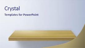  Presentation with trade - Presentation theme enhanced with shelf for exhibit background and a sky blue colored foreground