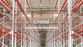  Presentation with warehouse - Slide deck consisting of shelf ready packaging - new empty warehouse background and a coral colored foreground