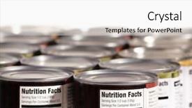  Presentation with nutrition fact - Presentation theme enhanced with shelf with nutrition fact label background and a white colored foreground