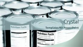  Presentation with nutrition fact - Presentation theme consisting of shelf with nutrition fact label background and a light blue colored foreground