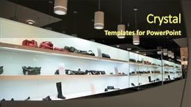  Presentation with shoes - Beautiful presentation theme featuring shelfs in store with bags backdrop and a wine colored foreground