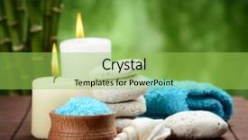  Presentation with crystals - Audience pleasing slides consisting of shell and toning sea crystal backdrop and a yellow colored foreground