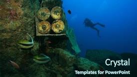  Presentation with cases - Audience pleasing slides consisting of shell cases and diver on the wreck of ss thistlegorm backdrop and a navy blue colored foreground