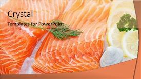  Presentation with clams - Audience pleasing presentation consisting of shell fish - fresh fillets of salmon backdrop and a  colored foreground
