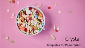  Presentation with medicines - Presentation theme enhanced with shell on a pink background and a coral colored foreground