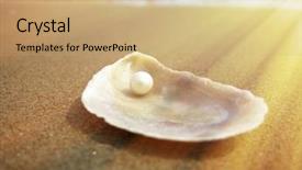  Presentation with goa beach - PPT layouts featuring shell on the sandy beach background and a coral colored foreground