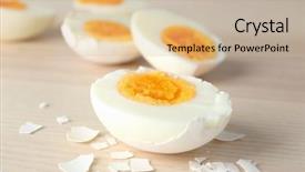  Presentation with shell - Presentation design consisting of shell on wooden surface nutrition background and a  colored foreground