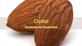  Presentation with nut - Presentation theme enhanced with isolated on white background close background and a tawny brown colored foreground