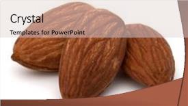  Presentation with nut - Slides consisting of isolated on white background close background and a lemonade colored foreground