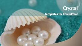  Presentation with shells - Theme featuring shells and pearls isolated background and a  colored foreground