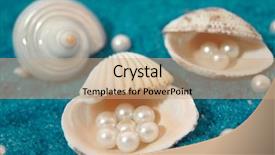  Presentation with pearls - Presentation theme consisting of shells and pearls isolated background and a  colored foreground