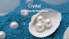  Presentation with pearls - Audience pleasing presentation consisting of shells and pearls on interesting backdrop and a  colored foreground