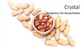 Presentation with groundnut roasted peanuts peanut - Colorful PPT theme enhanced with shells isolated on white background backdrop and a white colored foreground