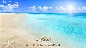  Presentation with shells - Slide deck featuring shells on sunny beach background and a lemonade colored foreground