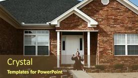  Presentation with social distancing - Theme enhanced with shelter-at-home-social-distancing background and a tawny brown colored foreground