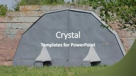  Presentation with museum exhibit - Amazing presentation having shelter for jet soviet old backdrop and a gray colored foreground