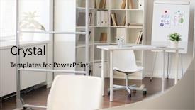  Presentation with financial report - Audience pleasing presentation theme consisting of whiteboard with financial report backdrop and a  colored foreground