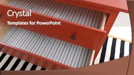  Presentation with open channel - Colorful PPT layouts enhanced with shelves of chest of drawer backdrop and a tawny brown colored foreground