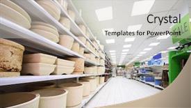  Presentation with clay - Colorful slides enhanced with shelves with variety of beige backdrop and a light gray colored foreground