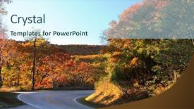  Presentation with autumn - Audience pleasing presentation consisting of shenandoah national park backdrop and a cool aqua colored foreground