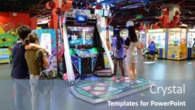  Presentation with china economic - Cool new PPT theme with shenzhen-china-april-13-game backdrop and a seafoam green colored foreground