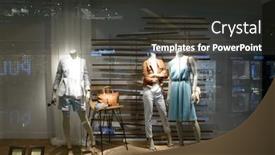  Presentation with china economic - PPT theme having shenzhen-china-april-13-shopping background and a dark gray colored foreground