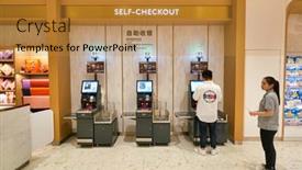  Presentation with china shopping - Beautiful slide set featuring shenzhen-china-circa-april-2019 backdrop and a gold colored foreground