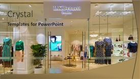  Presentation with china shopping - Presentation consisting of shenzhen-china-circa-april-2019 background and a coral colored foreground