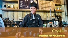  Presentation with starbucks - Theme having shenzhen-china-circa-february-2019 background and a red colored foreground