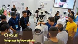  Presentation with exhibition - Beautiful slides featuring shenzhen-china-circa-november-2019 backdrop and a tawny brown colored foreground