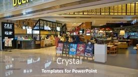  Presentation with china shopping - Slide set with shenzhen-china-circa-november-2019 background and a coral colored foreground