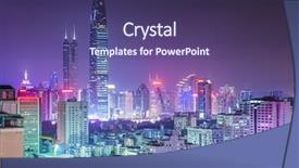  Presentation with china - Amazing theme having shenzhen china city skyline backdrop and a  colored foreground