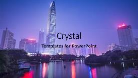 Presentation with china - Beautiful PPT layouts featuring shenzhen china city skyline backdrop and a  colored foreground