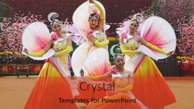  Presentation with folk dance - Colorful theme enhanced with shenzhen-china-january-22-dance backdrop and a red colored foreground