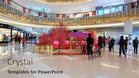  Presentation with china shopping - Presentation design enhanced with shenzhen-china-january-23-2016 background and a coral colored foreground
