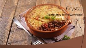  Presentation with potato - Amazing slide deck having shepherd-s-pie-baked-mashed backdrop and a coral colored foreground