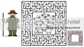  Presentation with shepherd sheep - Slides featuring shepherd-with-flock-of-sheep background and a light gray colored foreground