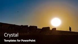  Presentation with armenia - Cool new slide set with shepherd-with-his-cattle backdrop and a black colored foreground