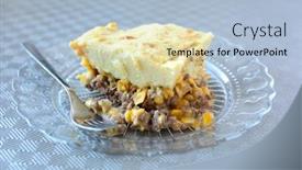  Presentation with canadian - PPT layouts with shepherds-pie-or-canadian-pate background and a light blue colored foreground