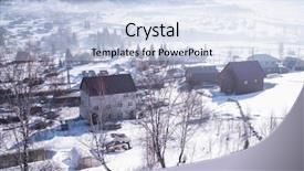  Presentation with siberia - PPT theme having sheregesh urban-type settlement background and a lemonade colored foreground