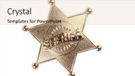  Presentation with sheriff - Colorful slide deck enhanced with sheriff badge cutout isolated backdrop and a lemonade colored foreground