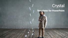  Presentation with sherlock - Amazing slide set having sherlock - little boy with a magnifying backdrop and a gray colored foreground