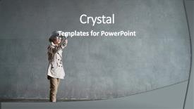  Presentation with sherlock - Presentation design featuring sherlock - little boy with a magnifying background and a gray colored foreground