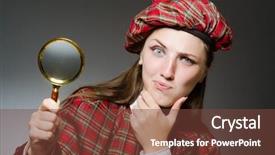  Presentation with clothing - PPT layouts enhanced with sherlock - woman wearing traditional scottish clothing background and a tawny brown colored foreground