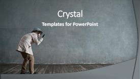  Presentation with sherlock - Presentation featuring sherlock holmes - boy with a magnifying glass background and a gray colored foreground