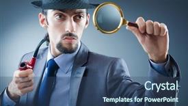  Presentation with detective - Audience pleasing PPT layouts consisting of sherlock holmes - detective with the smoking pipe backdrop and a ocean colored foreground