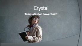  Presentation with sherlock - Colorful presentation enhanced with sherlock holmes - little boy with a notepad backdrop and a gray colored foreground