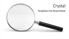  Presentation with magnifying glass - Beautiful presentation featuring sherlock holmes - magnifying glass on white backdrop and a white colored foreground